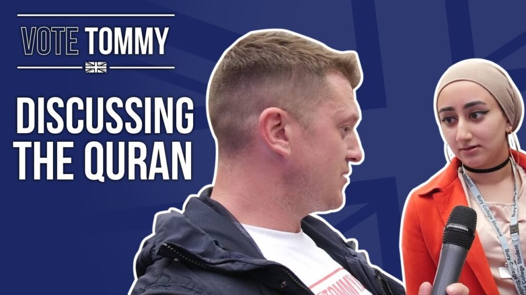 Tommy Robinson Chats to Muslim Lady on Campaign Trail