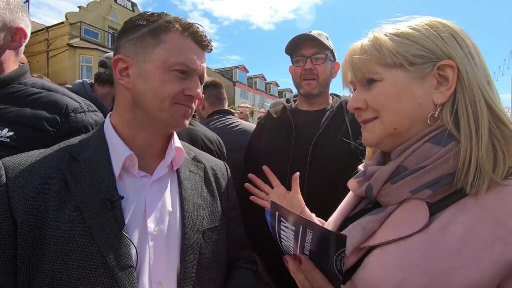Local Blackpool Lady Interviews Tommy Robinson on his campaign