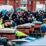 Muslims gangs helped by the police ATTACK women and children at Tommy Robinson campaign Oldham