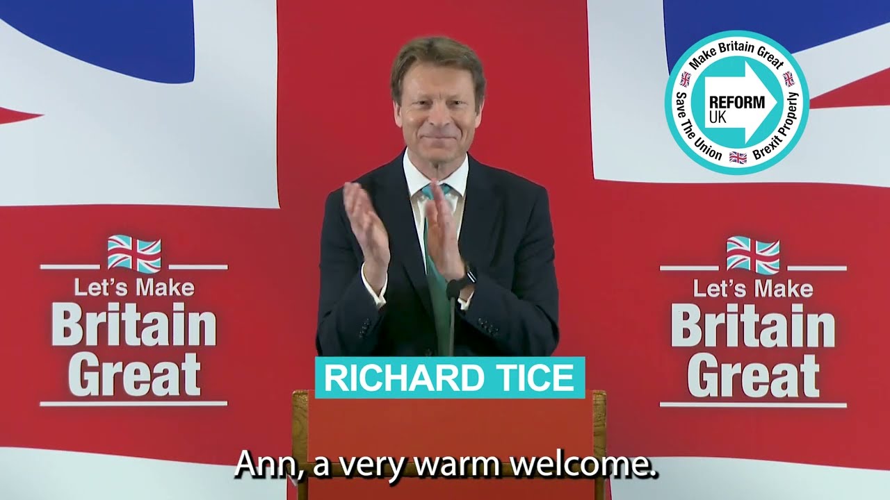 RICHARD TICE | Reform UK Press Conference | The Band Reforms