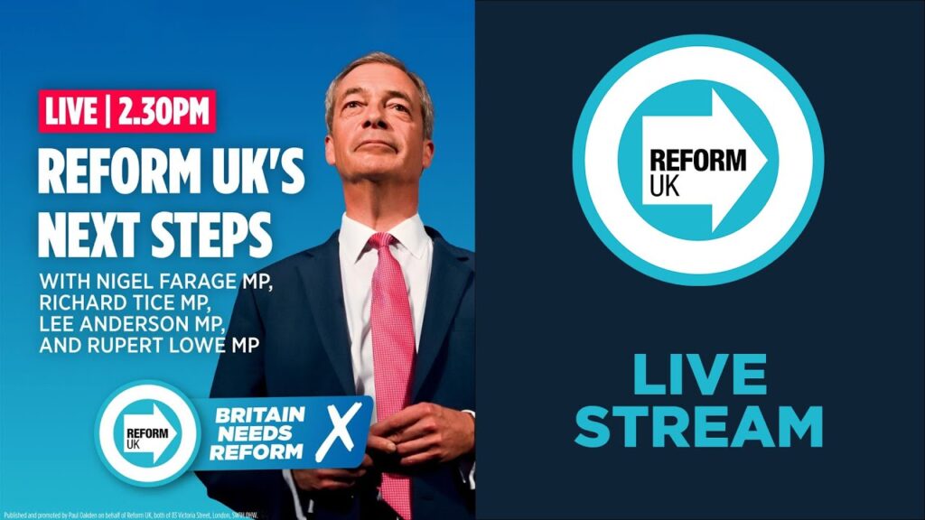LIVE: Reform MPs Nigel Farage, Richard Tice, Lee Anderson & Rupert Lowe on the political earthquake.