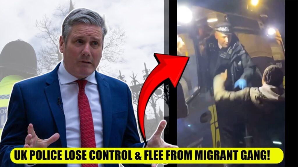 CHAOS As UK Police Lose Control & Flee From Migrant Gang!