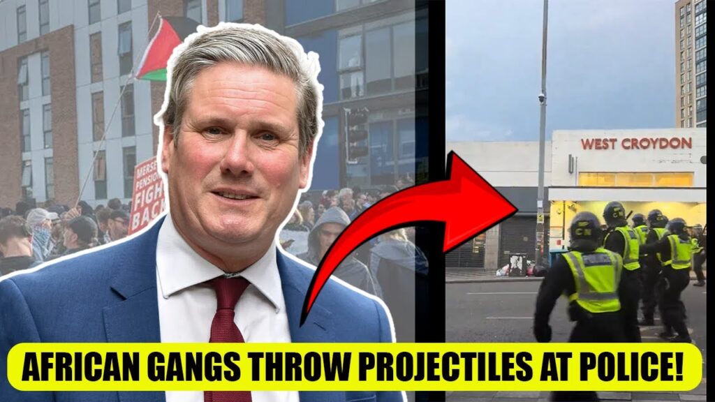 DISGRACE As African Gangs Throw Projectiles At British Police!