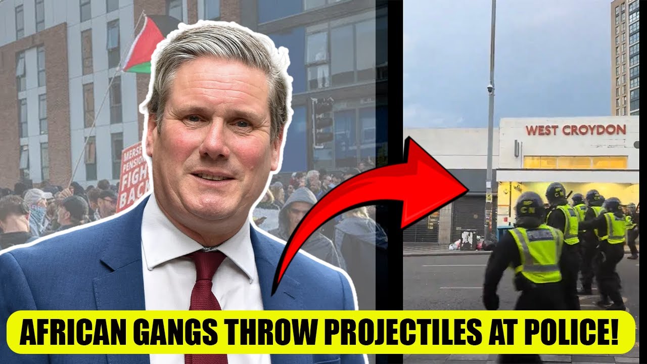 DISGRACE As African Gangs Throw Projectiles At British Police!