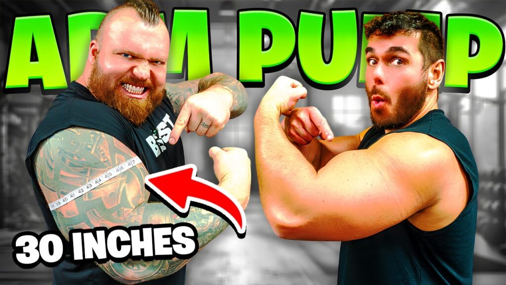 EPIC STRONGMAN ARM DAY WITH EDDIE HALL | WHO CAN GET A BIGGER PUMP?? Ft. Ross Edgley