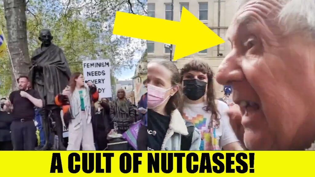 INSANE Left Wing Male Activists SCREAM in Women’s Faces At Protests!