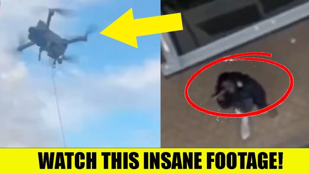 WATCH: Drone Operator Drops Eggs & Stink Bombs On Asylum Seekers Outside Hotels!