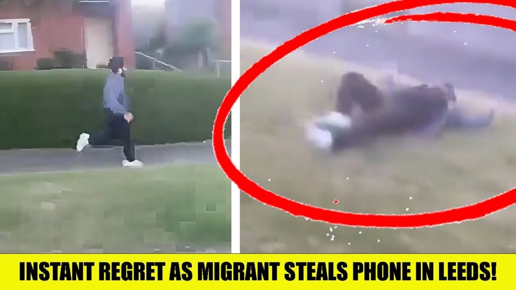 Migrant GRABS Phone and RUNS in Leeds – Instantly Regrets It When British Patriot Steps In!