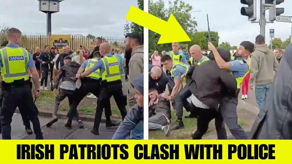 Irish Patriots CLASH With Police At Anti Immigration Protest!