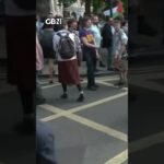 WATCH: This is the moment GB News camera crew are confronted by Palestine Action activists