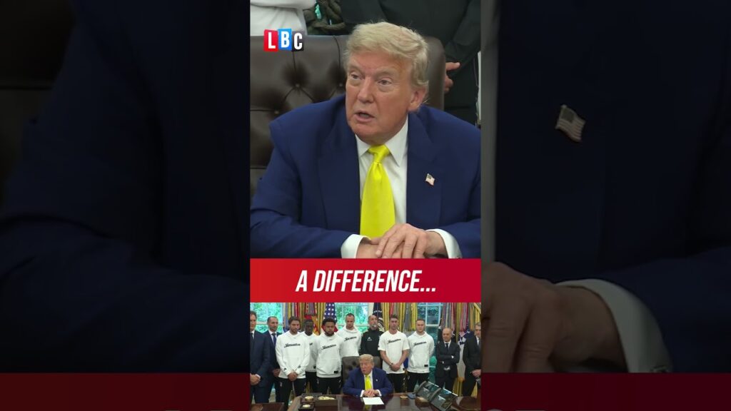 Donald Trump discusses bombing Iran with Juventus team behind | LBC
