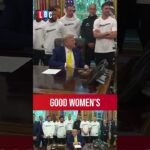 Donald Trump asks Juventus men: ‘Could a woman make your team?’ | LBC