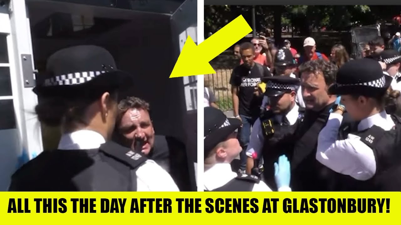 British Patriot ARRESTED By Swarm Of Cops For Heckling Palestine Mob TODAY In London!