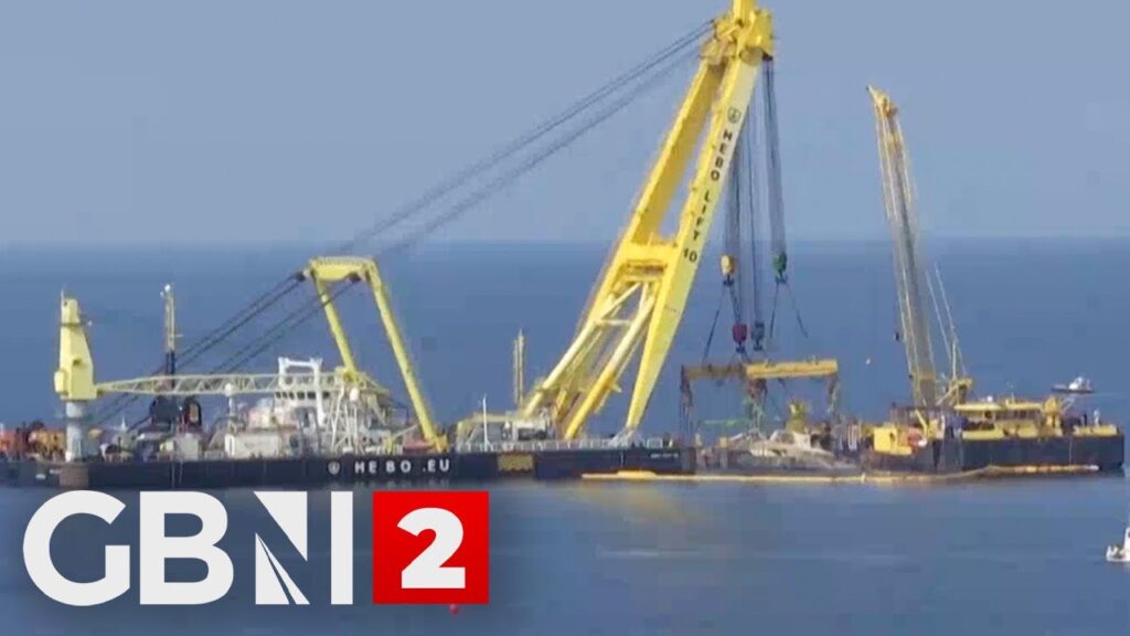 WATCH NOW: The wreckage of British-flagged Bayesian is pulled out of Sicilian waters