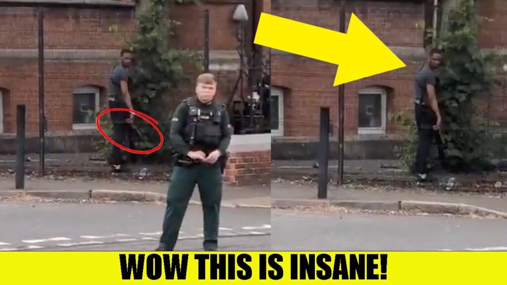 🚨SHOCKING: Man Armed with MACHETE Surrounded by Police Outside British Hospital!