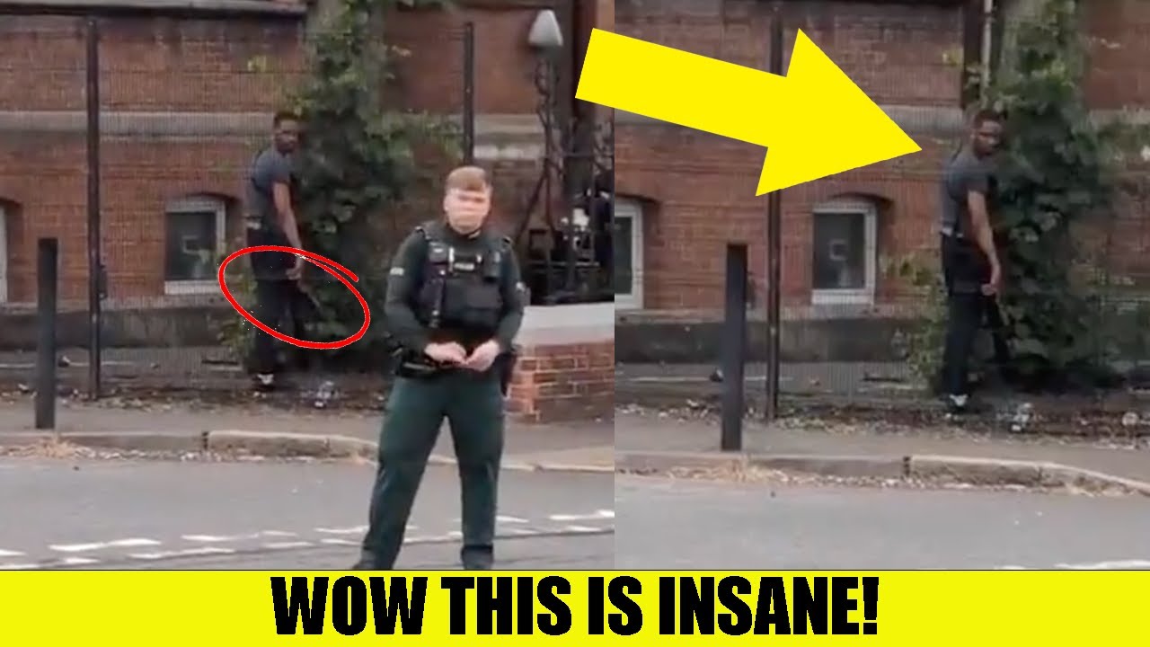 🚨SHOCKING: Man Armed with MACHETE Surrounded by Police Outside British Hospital!