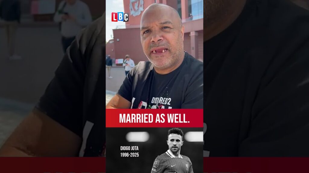 Liverpool fans react to the death of Diogo Jota | LBC