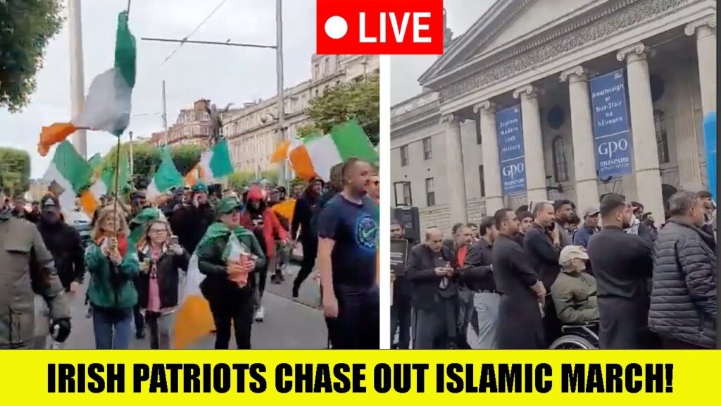 🚨LIVE: Irish Patriots CLASH With Islamists To Defend Dublins Most Historic Building!
