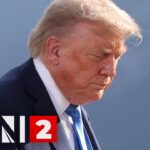 Donald Trump returns to the White House after travelling to New Jersey