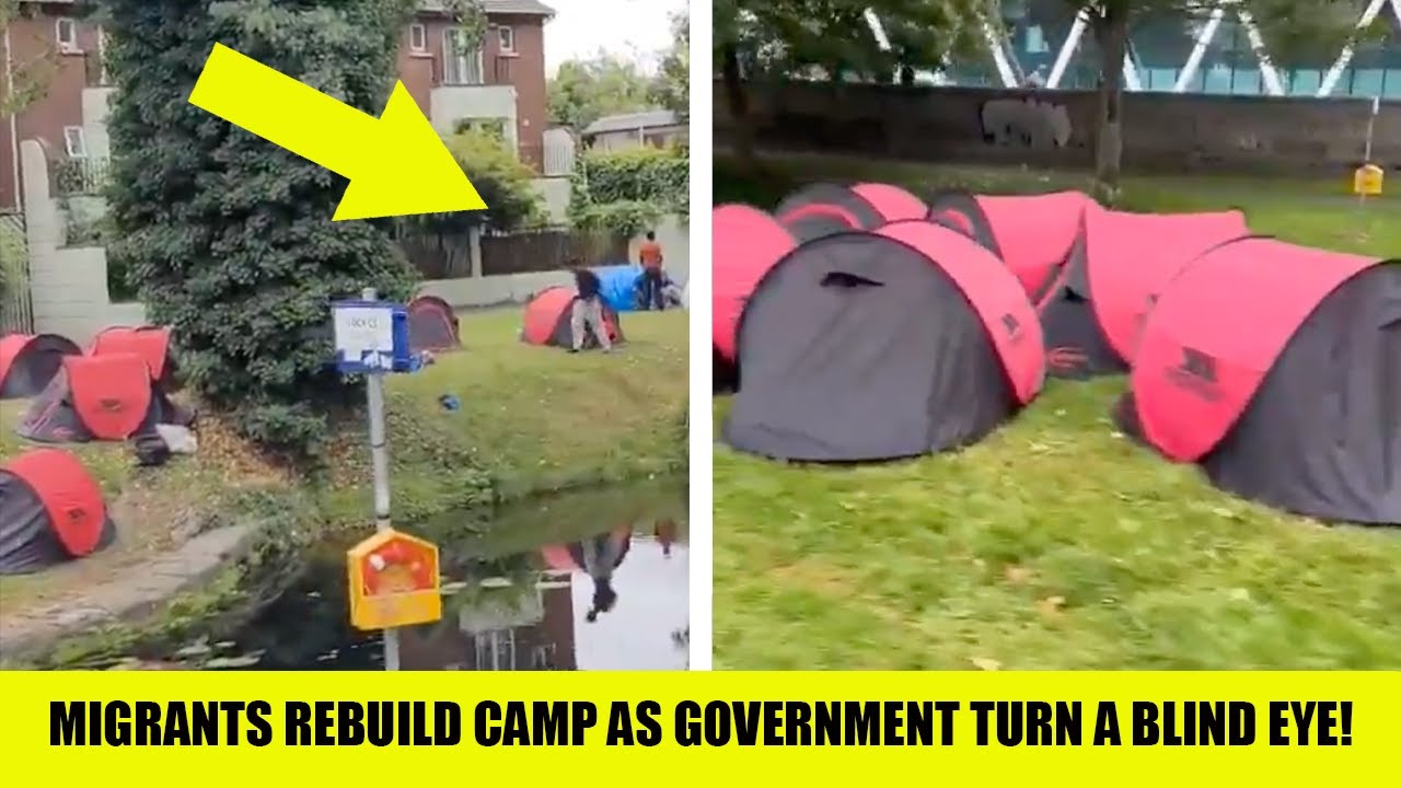 OUTRAGE in Dublin – Migrants Rebuild Canal Camp as Government Turns Blind Eye!